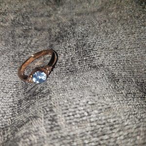 Beautiful Rose Gold Plated S925 Silver Ring Size 5.5